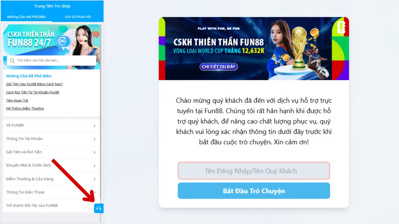 Live chat CSKH