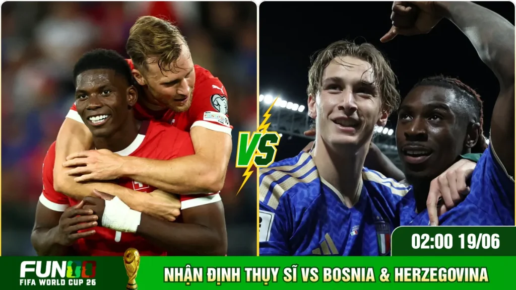 Khám phá các thông số Thuỵ Sĩ Vs Bosnia & Herzegovina