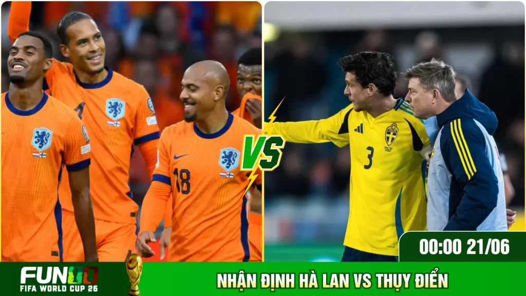Vị trí tạo khác biệt giữa Hà Lan cùng Thuỵ Điển