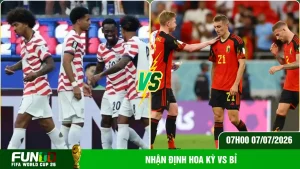 Nhận định Hoa Kỳ vs Bỉ