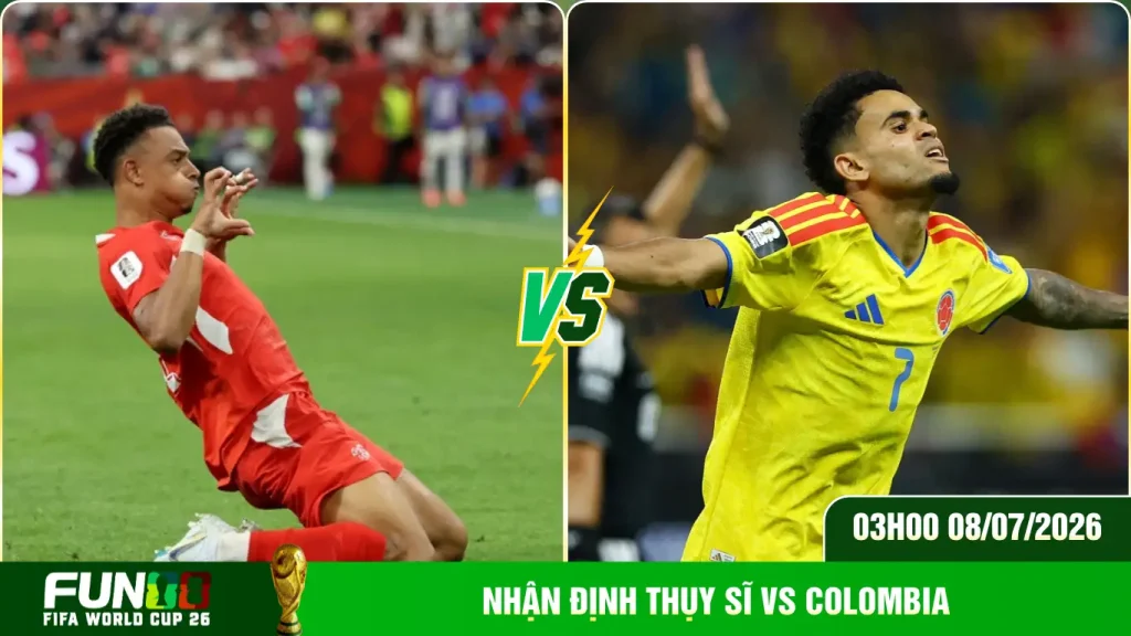 Nhận định Thuỵ Sĩ vs Colombia - tình hình 2 đội