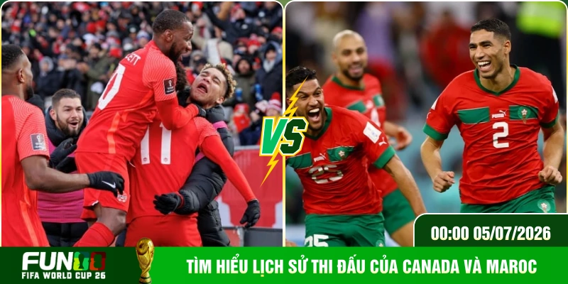 Tìm hiểu lịch sử thi đấu của Canada và Maroc